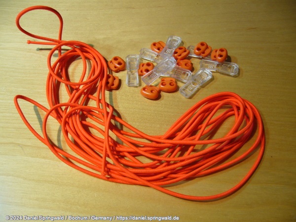 Das Rohmaterial für die selbst gemachten Kabelbinder