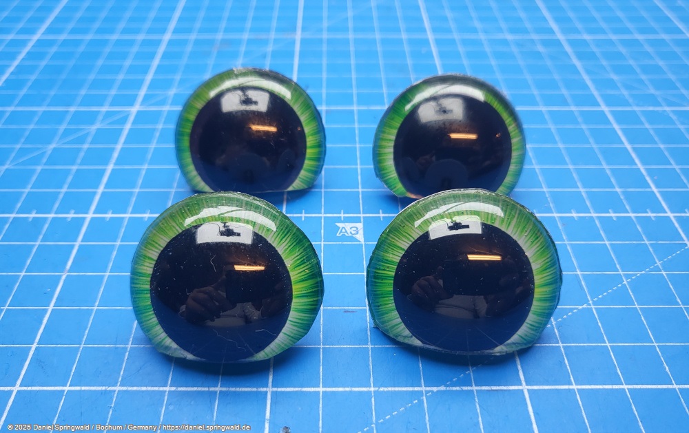 Eyes of the animatronic Nix from Star Wars Outlaws
