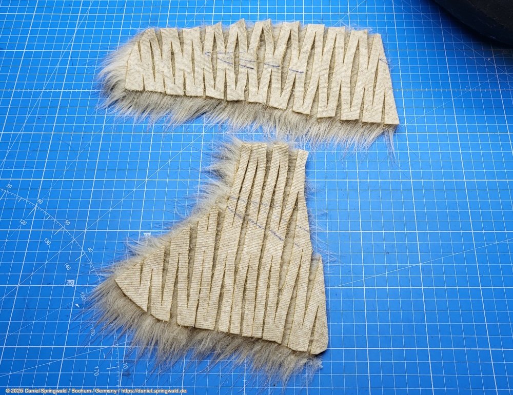 Cut the coat to make it elastic