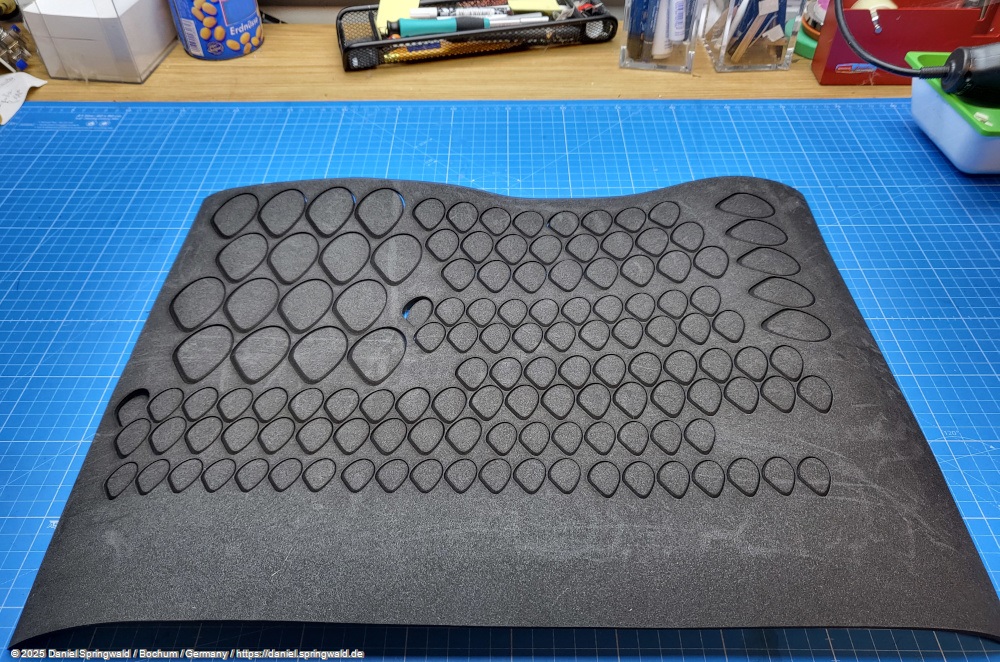 Raw scales cut by laser