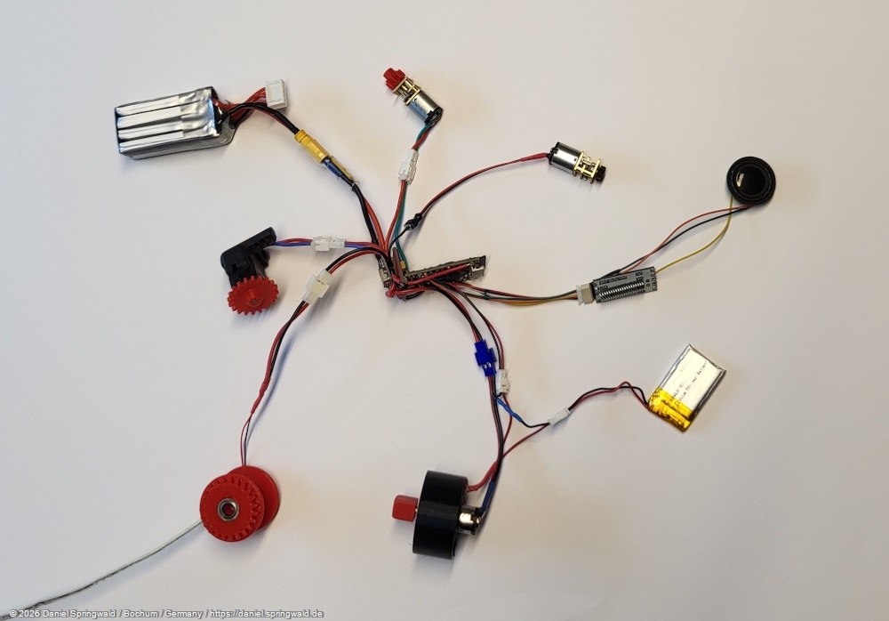 Die komplette Elektronik meiner Lichtschwert Version