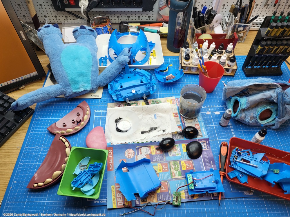 Animatronic Stitch - Kopf Umgestaltung